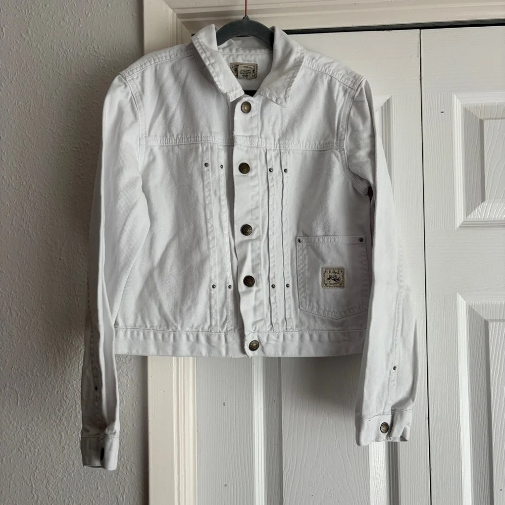 Ralph Lauren Girls Kids White Denim Jacket
